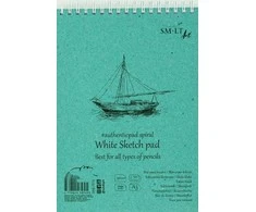Smiltainis Bloknotas eskizams Authentic, A5 90 gsm, 70 lapų su spirale