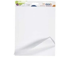 Bloknotas konferencijų stovams StickN 21509, lipnus, 762x635mm, baltas, 30 lapų