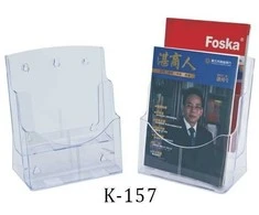 Bukletų laikiklis K-157, A4, pastatomas/pakabinamas, 2 skyrių