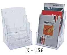 Bukletų laikiklis K-158, A4, pastatomas/pakabinamas, 3 skyrių
