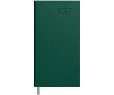 Darbo kalendorius Timer Midi, 85x162mm, tamsiai žalios spalvos