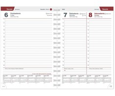 Darbo kalendorius Timer Spirex Day, A5, vyšninės spalvos