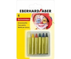 Dažai-kreidelės veidui EberhardFaber, trumpos, 6 spalvų
