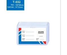 Dėklas vardinei kortelei 4032H, 55 x 87 mm, dvipusis, horizontalus, skaidrus
