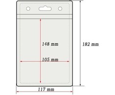 Dėklas vardinei kortelei 4076V, 105x148mm, vertikalus, skaidrus