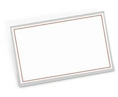 Dėklas vardinei kortelei Forpus, 54x90mm, su metaliniu segtuku ir žiogeliu, skaidrus