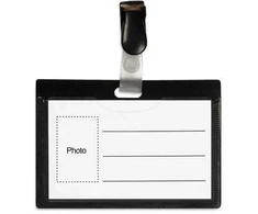 *Dėklas vardinei kortelei Forpus Clip, 54x86mm, juodos spalvos