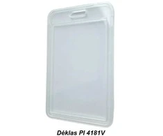 Dėklas vardinei kortelei PI 4181V, 66 x 97 mm, dvipusis, vertikalus, skaidrus