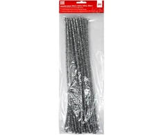 Dekoracija Pom-Pom College 30 cm x 6 mm 30 vnt sidabrinės spalvos