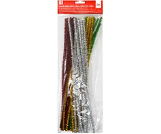 Dekoracija Pom-Pom College 30 cm x 6 mm 30 vnt metalo spalvos