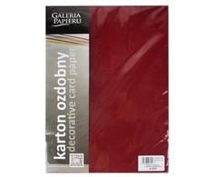 Galeria Papieru Dekoratyvinis popierius Florida, A4, 250gr, bordo spalvos, 20 lapų