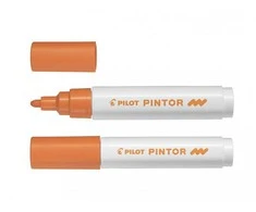 Pilot Pen Permanentinis žymeklis Pultas PINTOR 1.4 mm, apvali galvutė, oranžinė sp.