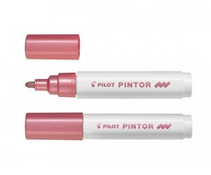 Pilot Pen Permanentinis žymeklis Pultas PINTOR Metallic 1.4 mm, apvali galvutė, rožinė sp.