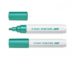 Pilot Pen Permanentinis žymeklis Pultas PINTOR Metallic 1.4 mm, apvali galvutė, žaliasp.