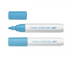 Pilot Pen Permanentinis žymeklis Pultas PINTOR 1.4 mm, apvali galvutė, pastelinė mėlyna sp.