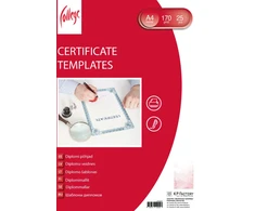 Diplomų ir laiškų popierius College A4, 170g, 25 lapai, rožinės spalvos