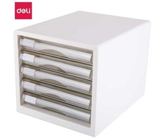Dokumentų dėžė DELI,4 stalčių, mėlynos/baltos spalvos