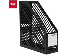 Dokumentų stovas DELI, A4m 259x90x293 mm, plastikinis, juodos spalvos