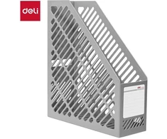 Dokumentų stovas DELI, A4m, 259x90x293mm, plastikinis, pilkos spalvos