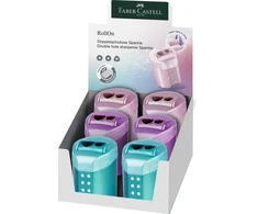 Drožtukas Faber-Castell RollOn Sparkle, 2 skylių, su konteineriu