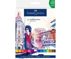 Faber-Castell – Gofa Aqua Dual Marker piniginė (12 vnt) (164612)