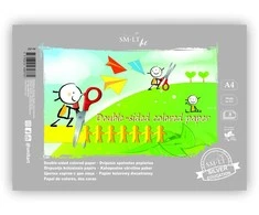 Popierius, spalvotas SMLT, A4, 80 g, dvipusis, klijuotas, 8 lapai