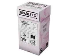 Ekologiška baltoji arbata Bradley´s, braškių ir vanilės skonio, 25 pak, nr. 390