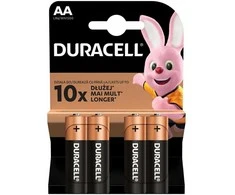 Elementai Duracell AA (LR6/MN1500) 1,5V, šarminiai, 4 vnt