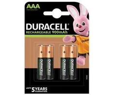Elementai Duracell įkraunami, AAA (DX2400; HR03) 1,2V, 900 mAh, NiMH, 2 vnt