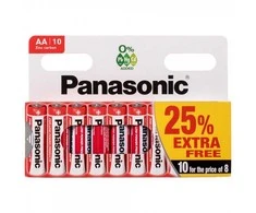 Elementai Panasonic Raudona Zinc, R03RZ AA, 10vnt
