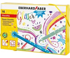 Flomasteriai EberhardFaber, blizgantys 16 spalvų