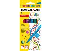 Flomasteriai EberhardFaber, blizgantys, 8 spalvų