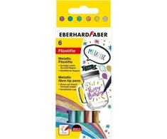 *Flomasteriai EberhardFaber, metallic, 6 spalvų
