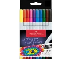 Flomasteriai Faber-Castell Broadpen 2,5 mm, 10 spalvų