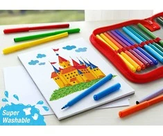 Flomasteriai Faber-Castell Castle Cardboardbox, 24 spalvų