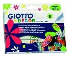 Flomasteriai Fila Giotto Decor, permanentiniai, 6 spalvos