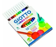 Flomasteriai Fila Giotto Turbo Color, 12 spalvų
