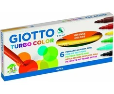 Flomasteriai Fila Giotto Turbo Color, 6 spalvos