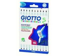 Flomasteriai Fila Giotto Turbo Dobble, dvipusiai, 10 spalvų