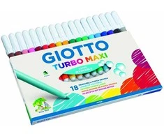 Flomasteriai Fila Giotto Turbo Maxi, 18 spalvų