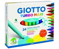 Flomasteriai Fila Giotto Turbo Maxi, 24 spalvos