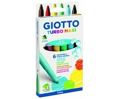 *Flomasteriai Fila Giotto Turbo Maxi, 6 spalvos