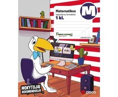 DISCO Formulių sąsiuvinis pradinukams (1 klasė), Matematika, 14 lapų, langeliais