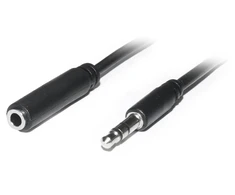 Garso kabelis REAL-EL Audio Pro 3,5 mm (vyriškas) – 3,5 mm (moteriškas), 1 m, juodas