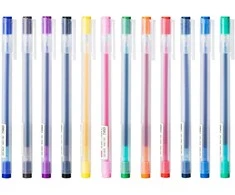 Geliniai rašikliai DELI Delight 0.5mm, 12 spalvų