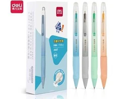 Gelinis rašiklis Deli A667 0.5mm, ištrinamas, mėlynos spalvos