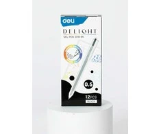 Gelinis rašiklis Deli Delight 0.5 mm, juodos spalvos