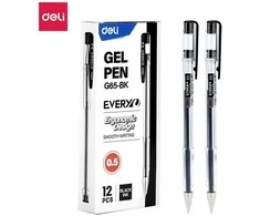 Gelinis rašiklis Deli Every 0.5 mm juodos spalvos