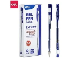 Gelinis rašiklis Deli Every 0.5 mm mėlynos spalvos