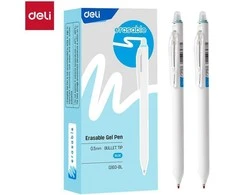 Gelinis rašiklis Deli, G160, 0.5 mm, ištrinamas, šviesiai mėlynos spalvos